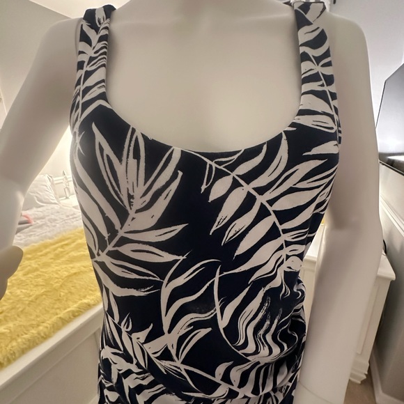 Navy & white Tommy BAHAMA sleeveless dress - Size Medium - Picture 4 of 6